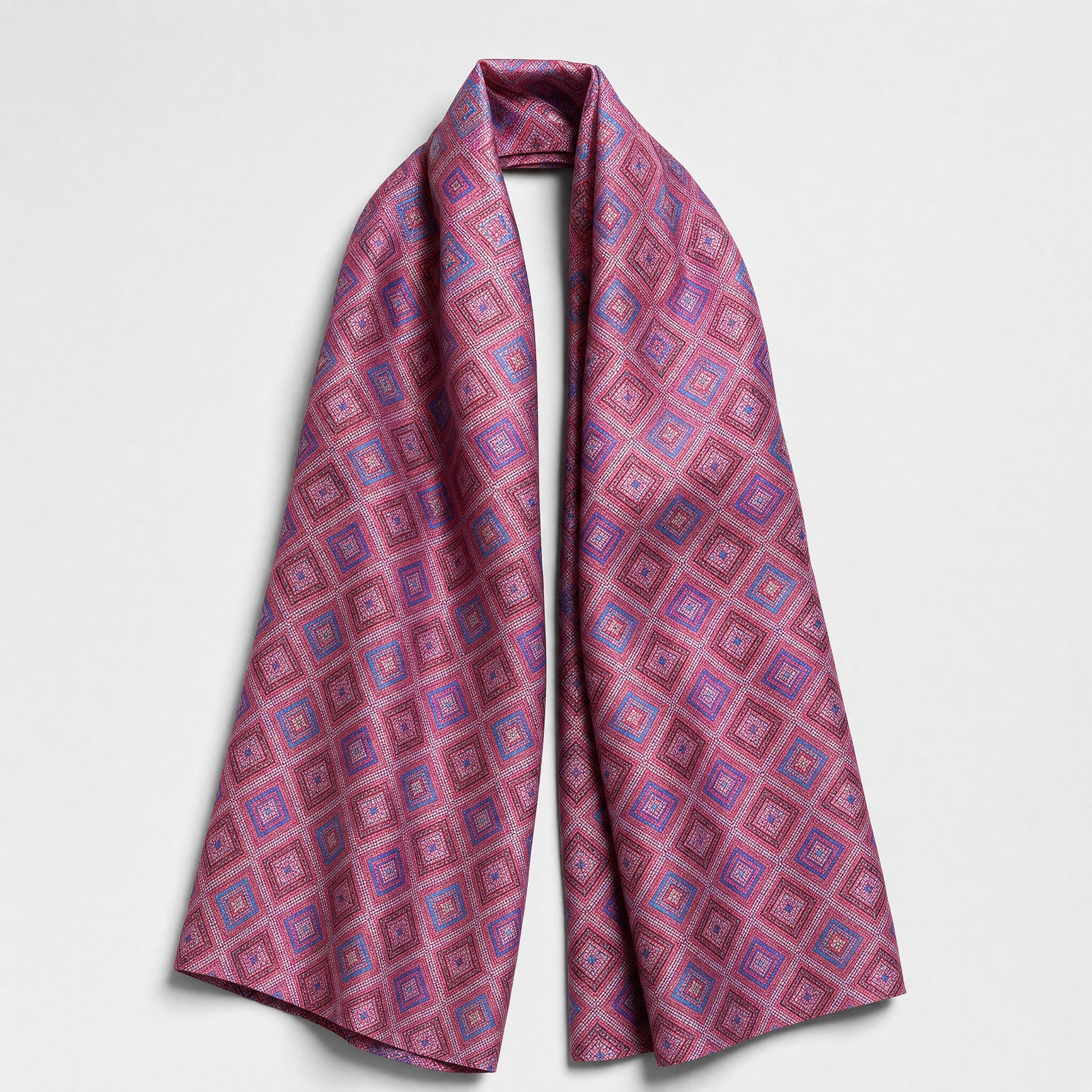 Purple Diamond Zhuang Brocade Silk Scarf