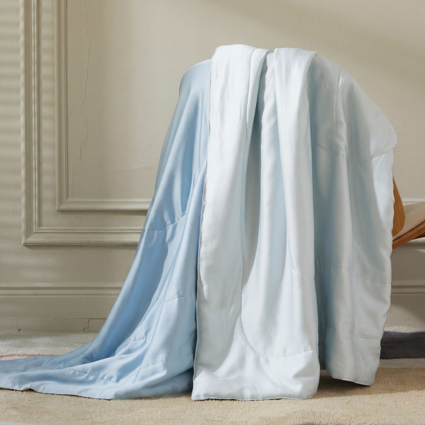 Washable Double Cocoon Long Mulberry Silk Cooling Quilt