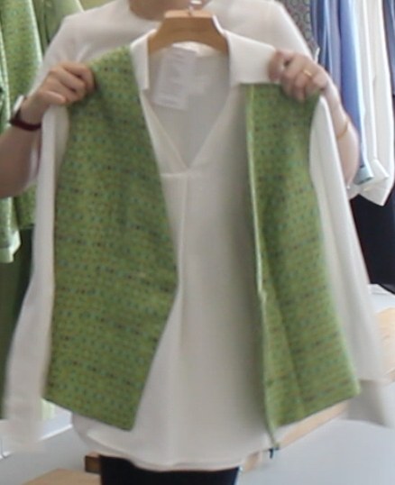 Women's Green Zhuang Brocade Waistcoat