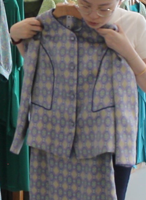 Women's Silk Zhuang Brocade Two-Piece Set