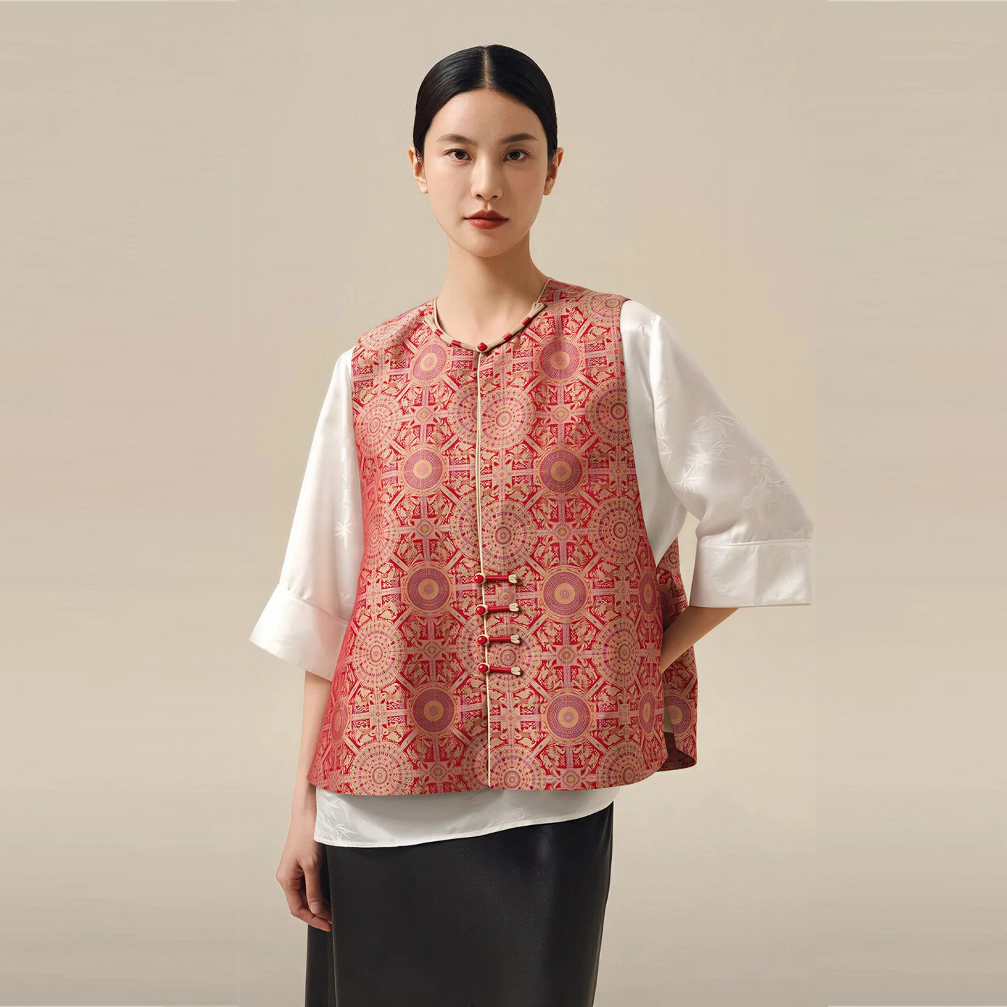 Women's Silk Zhuang Brocade Vest