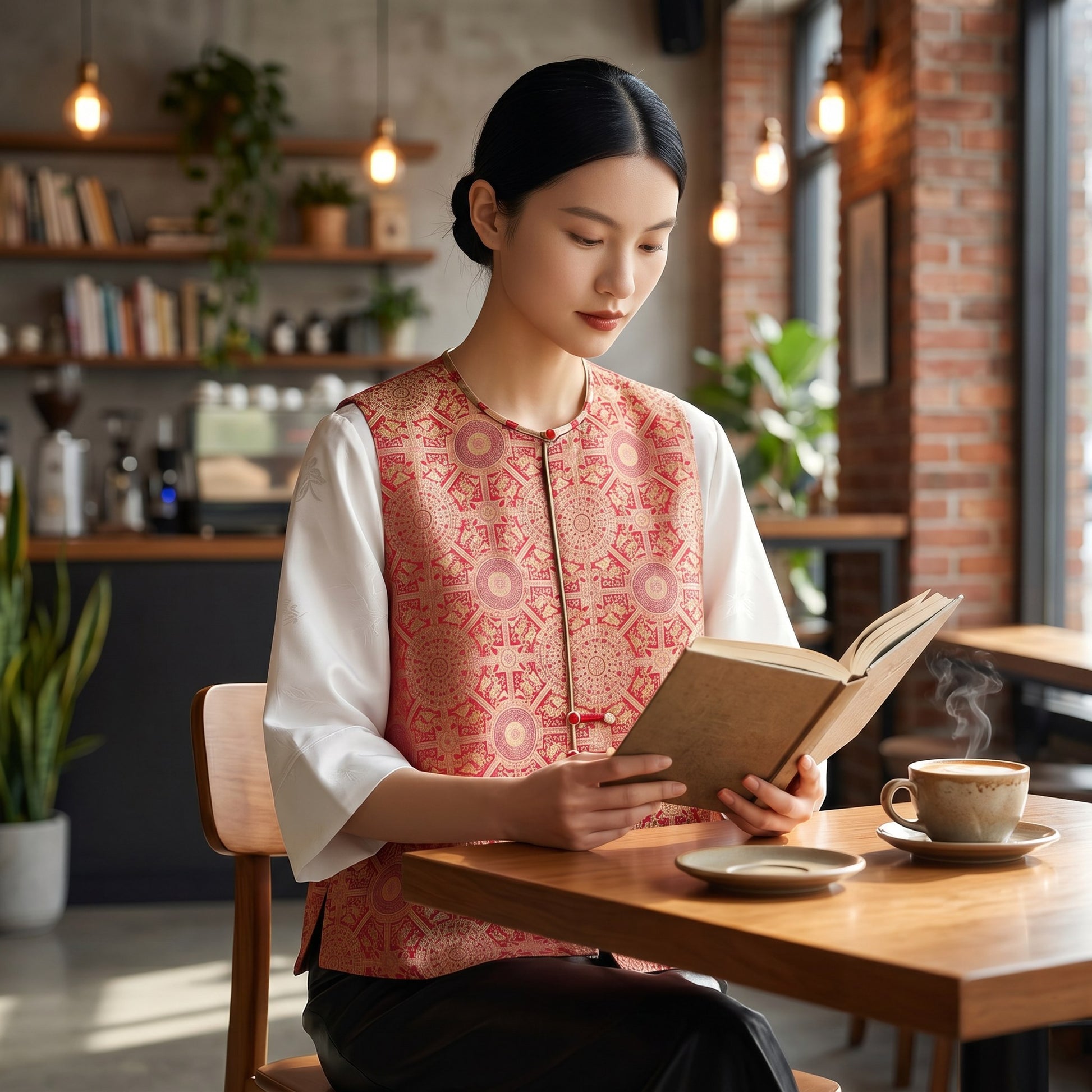 Women's Silk Zhuang Brocade Vest