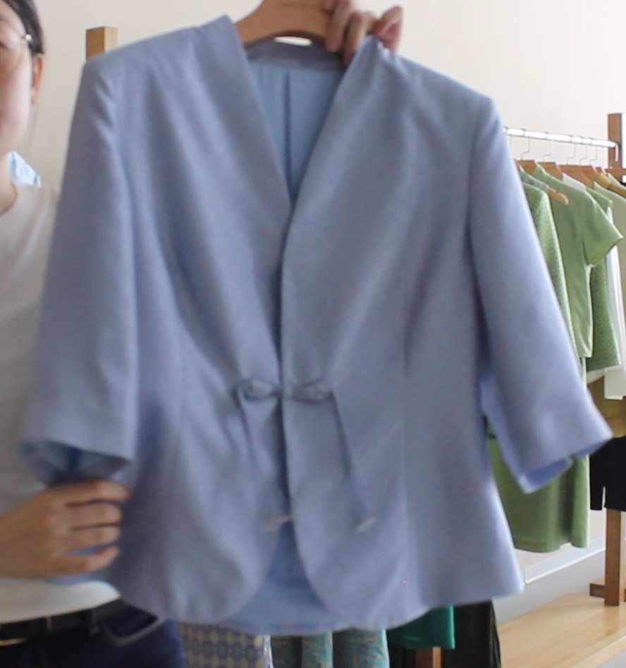 Women's Zhuang Brocade Mid-Sleeve Jacket