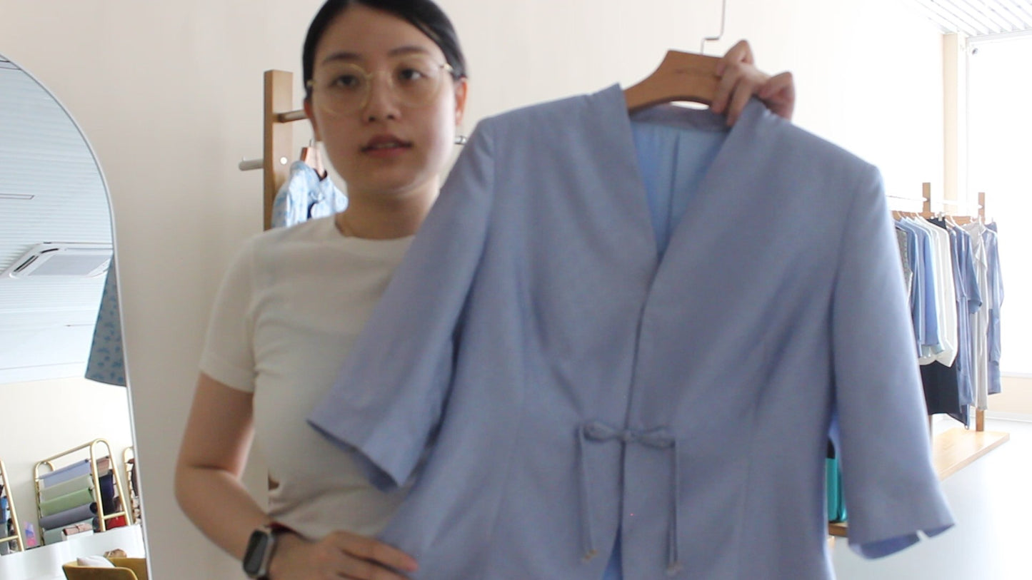 Women's Zhuang Brocade Mid-Sleeve Jacket