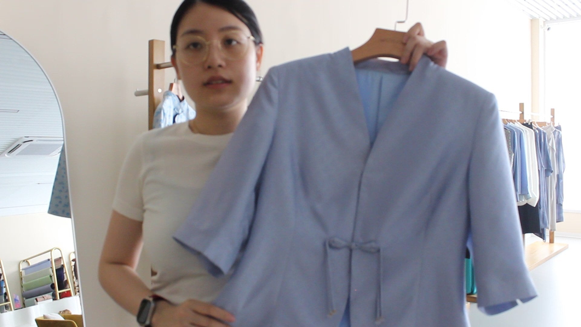 Women's Zhuang Brocade Mid-Sleeve Jacket