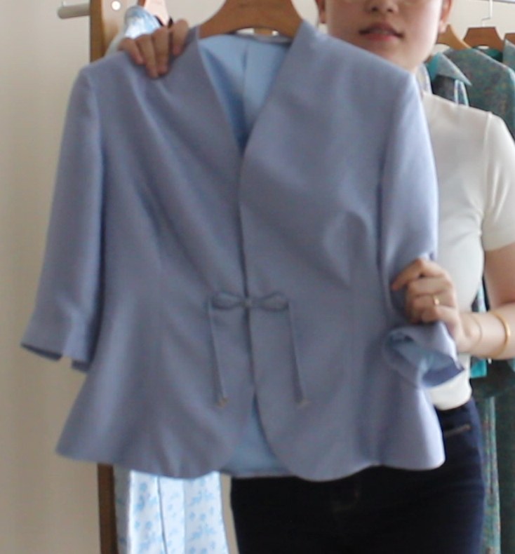 Women's Zhuang Brocade Mid-Sleeve Jacket