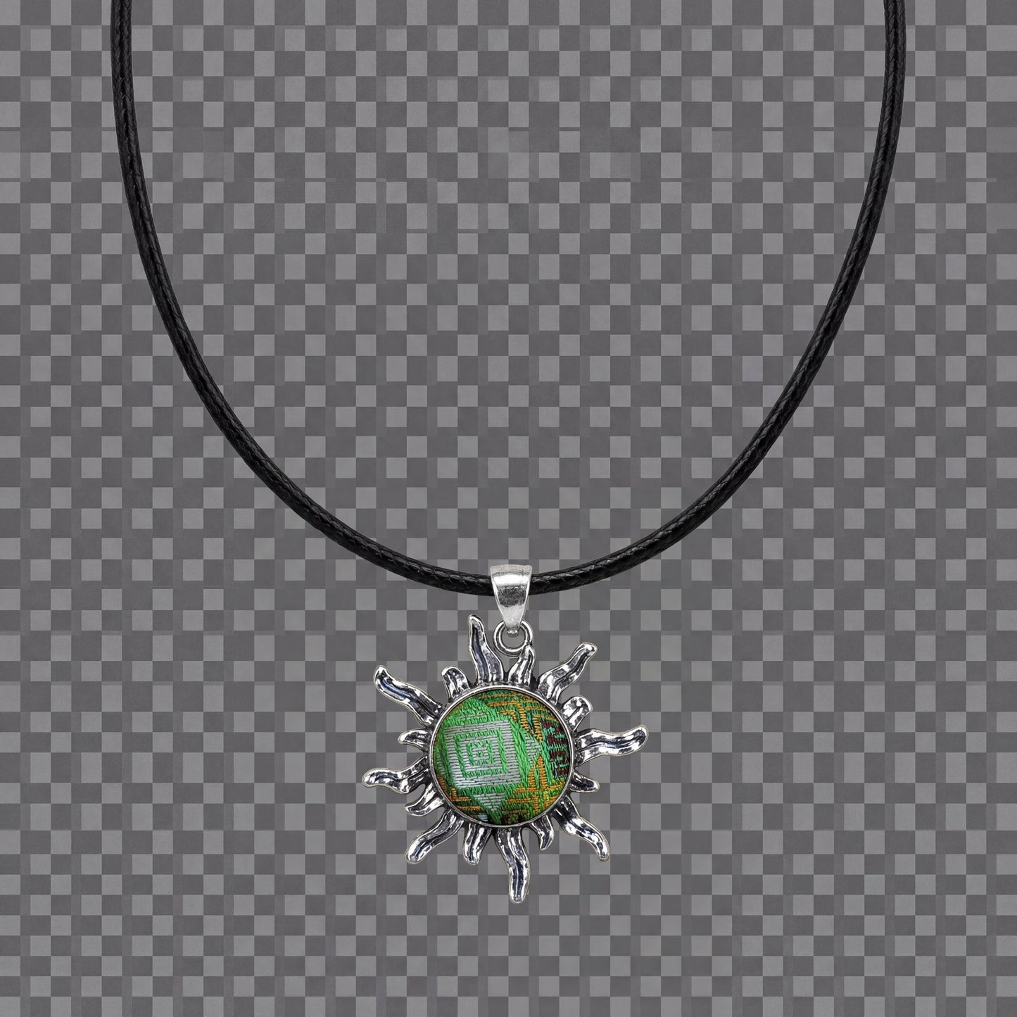 Zhuang Brocade Athens Sunflower Necklace