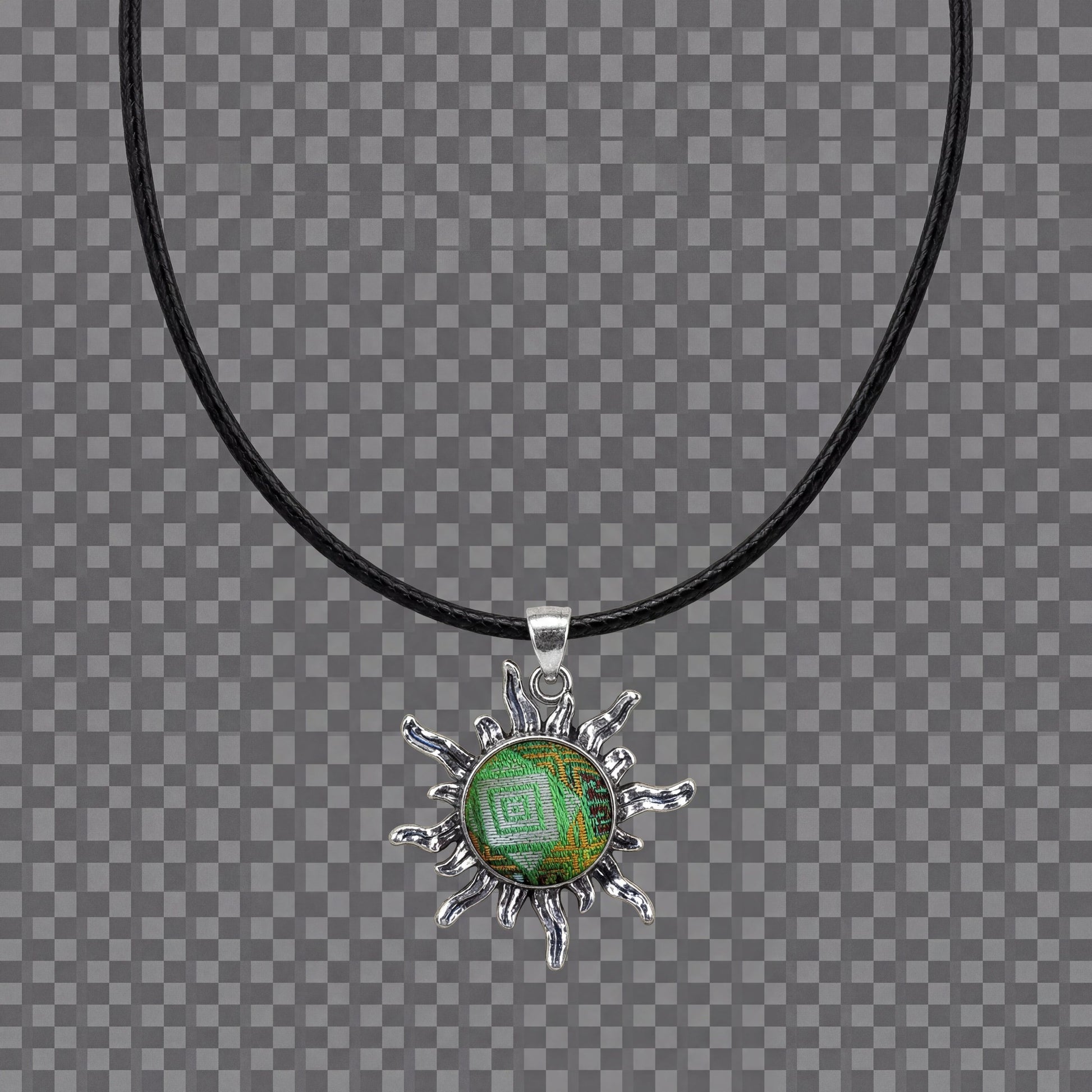 Zhuang Brocade Athens Sunflower Necklace