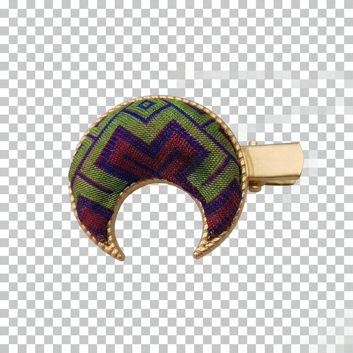 Zhuang Brocade Moon Hair Clip