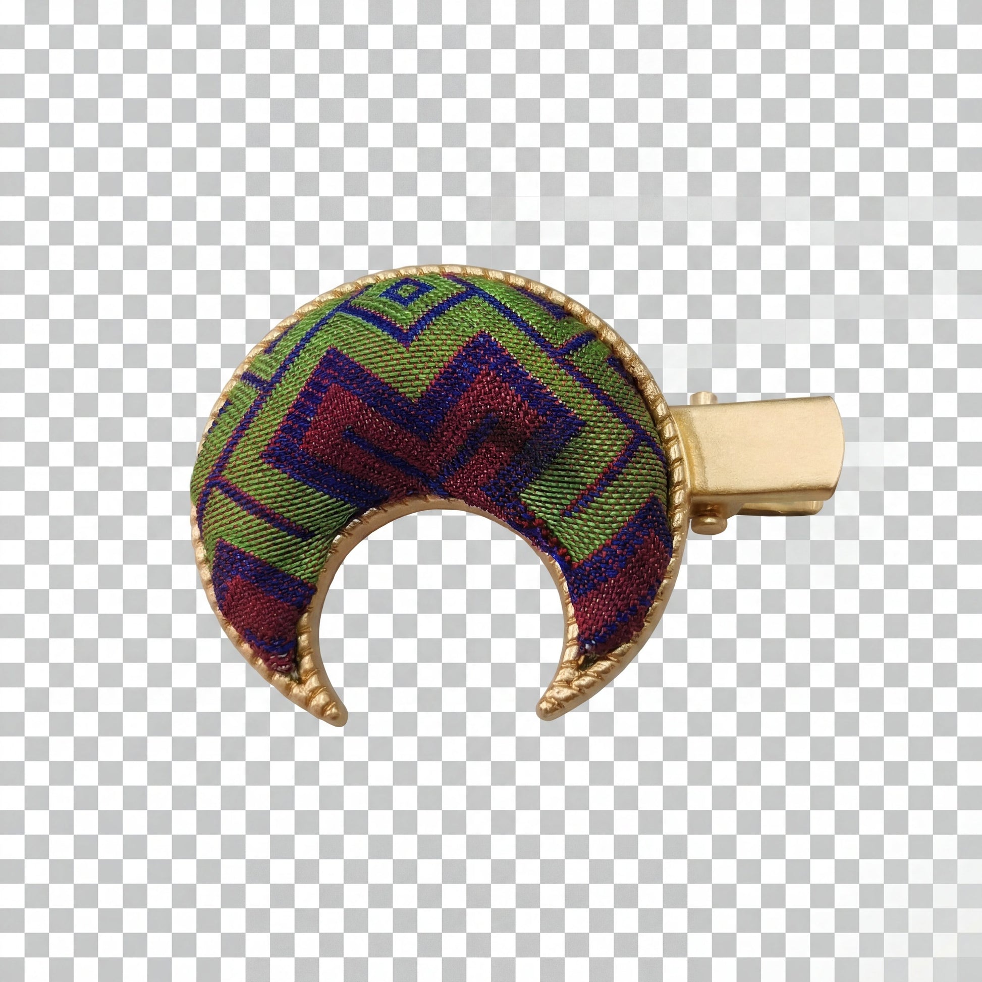 Zhuang Brocade Moon Hair Clip