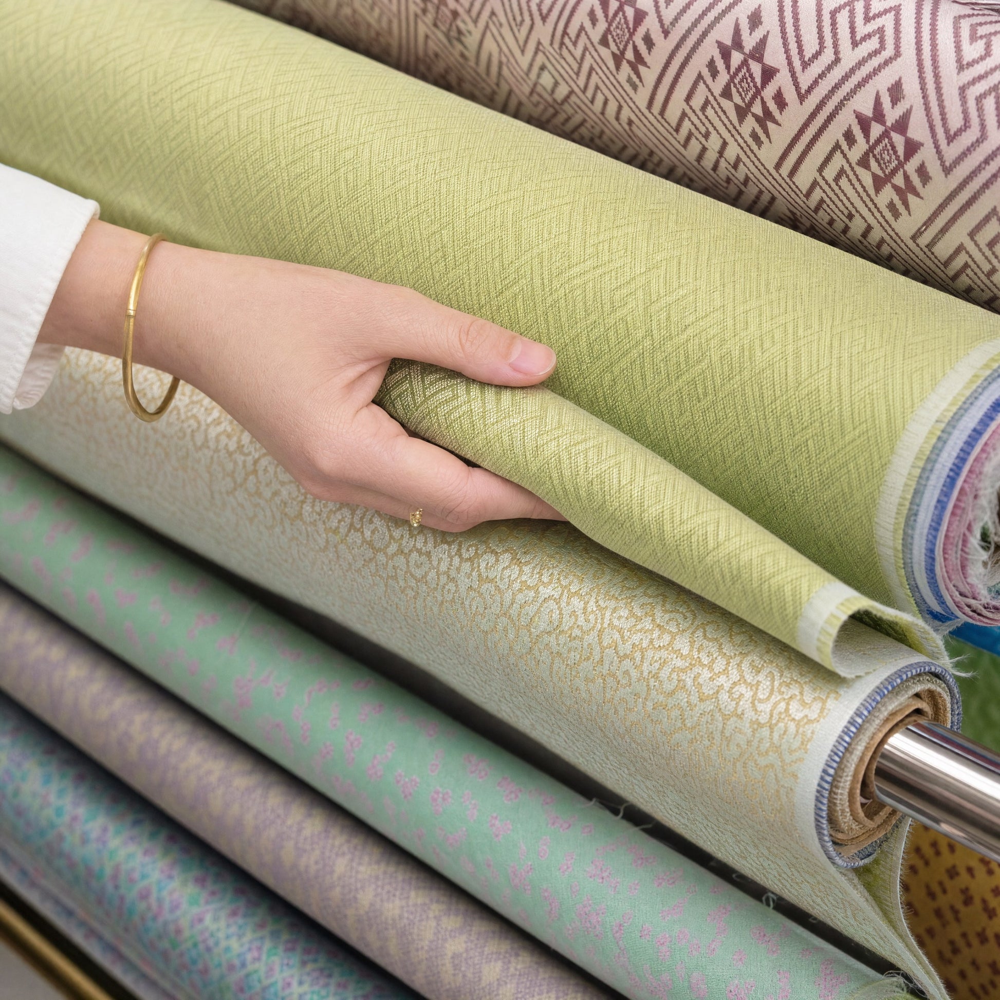 Zhuang Brocade Patterned Silk Fabric Collection
