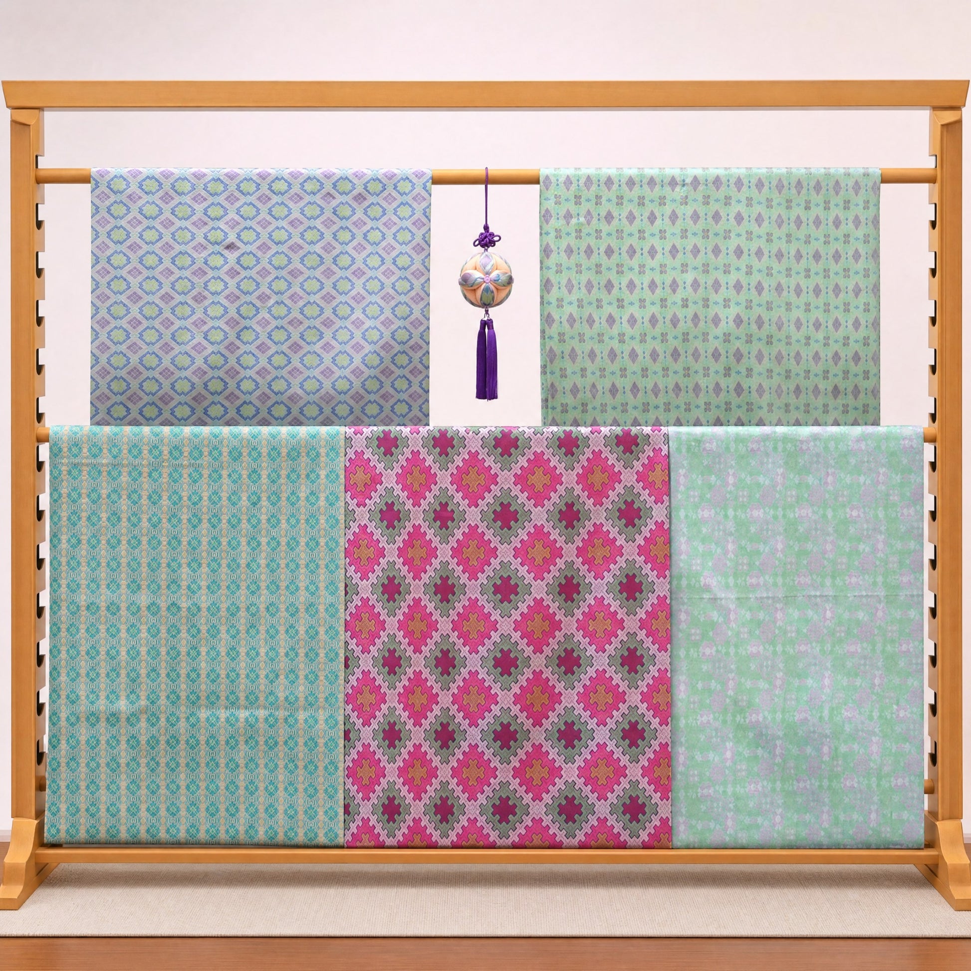 Zhuang Brocade Patterned Silk Fabric Collection