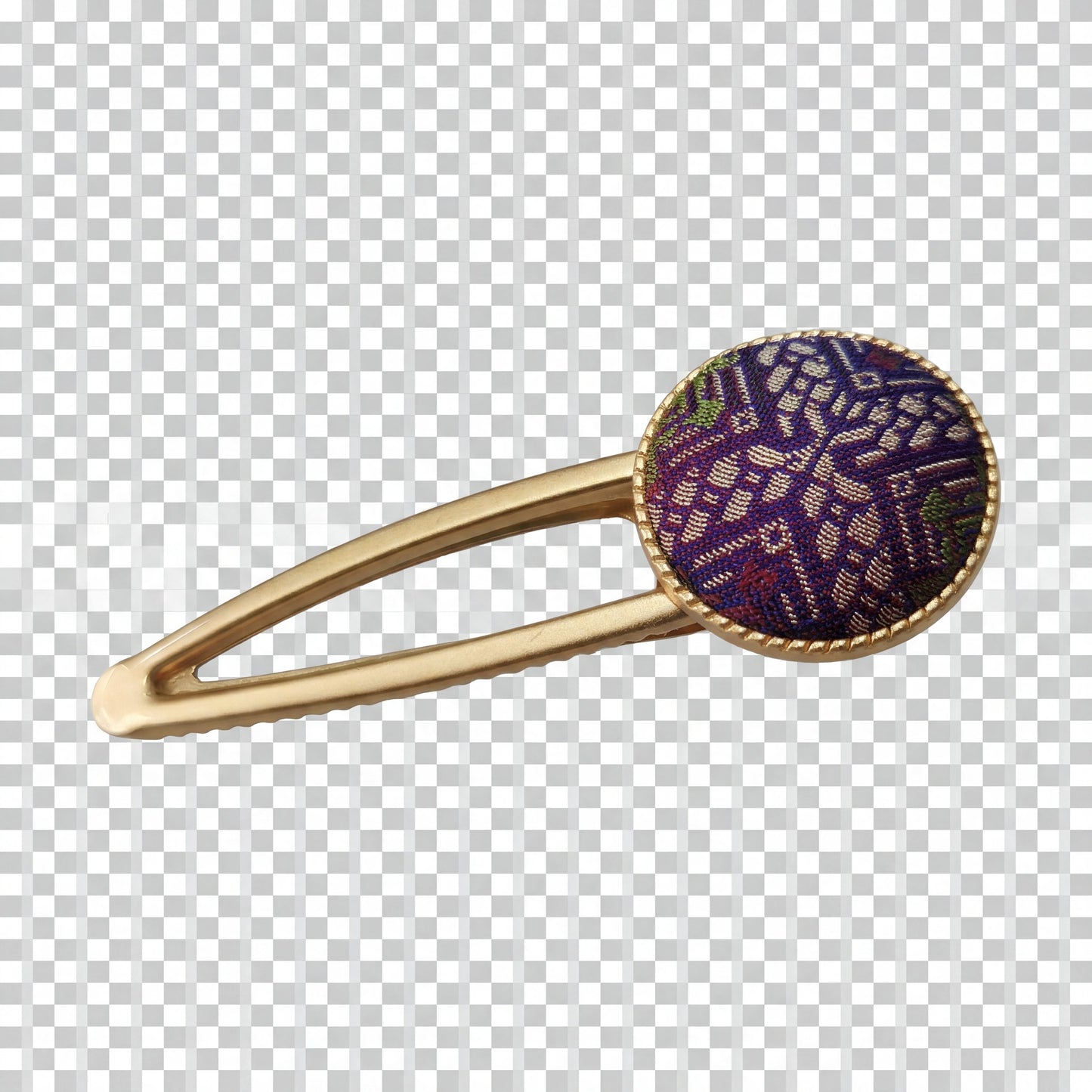 Zhuang Brocade Round Long Hair Clip