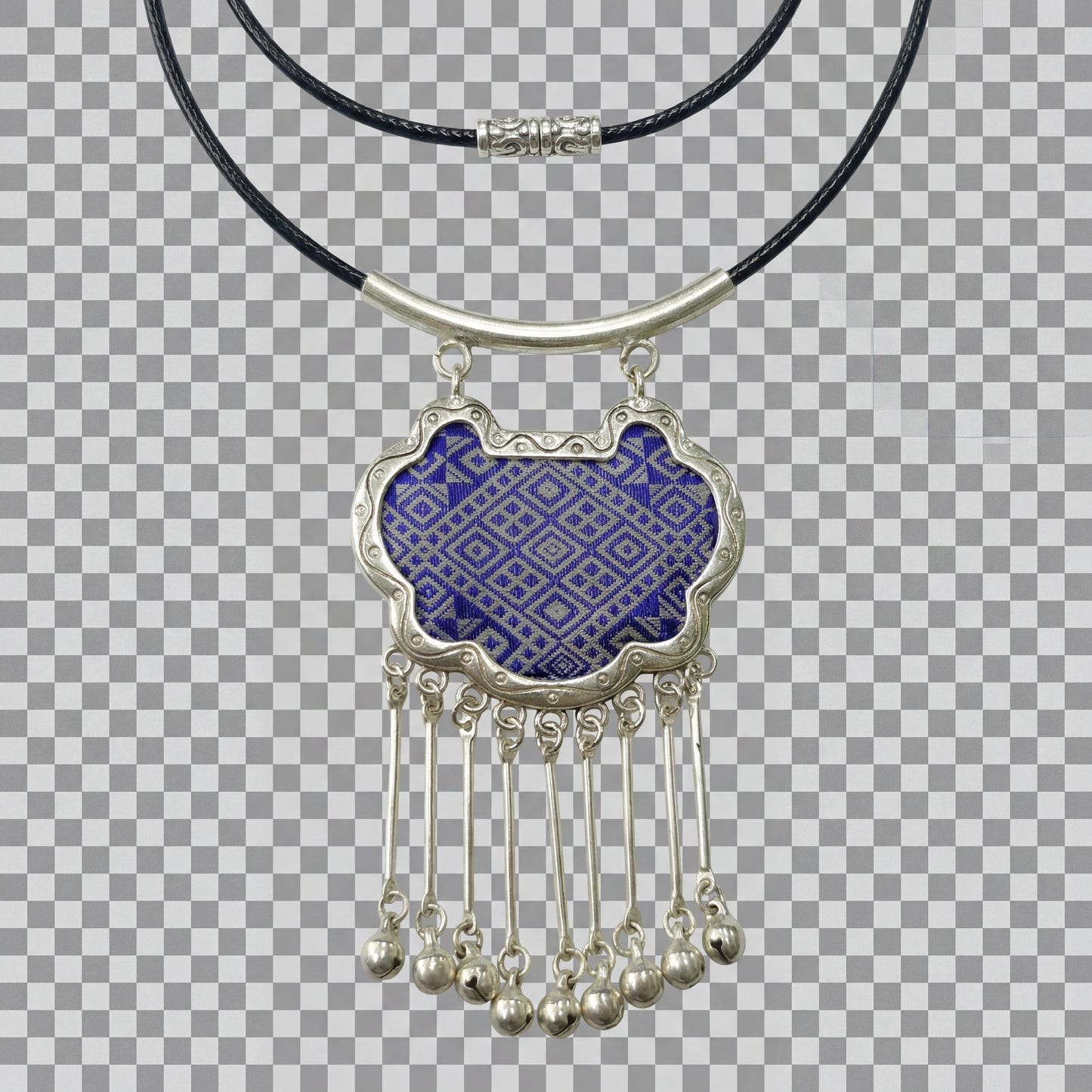Zhuang Brocade Ruyi Pendant Necklace