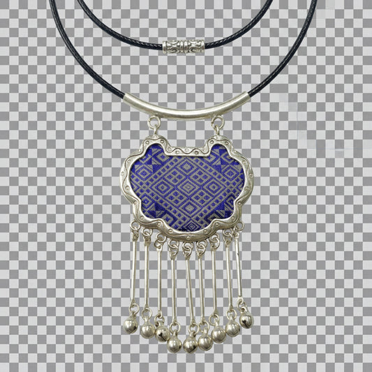Zhuang Brocade Ruyi Pendant Necklace