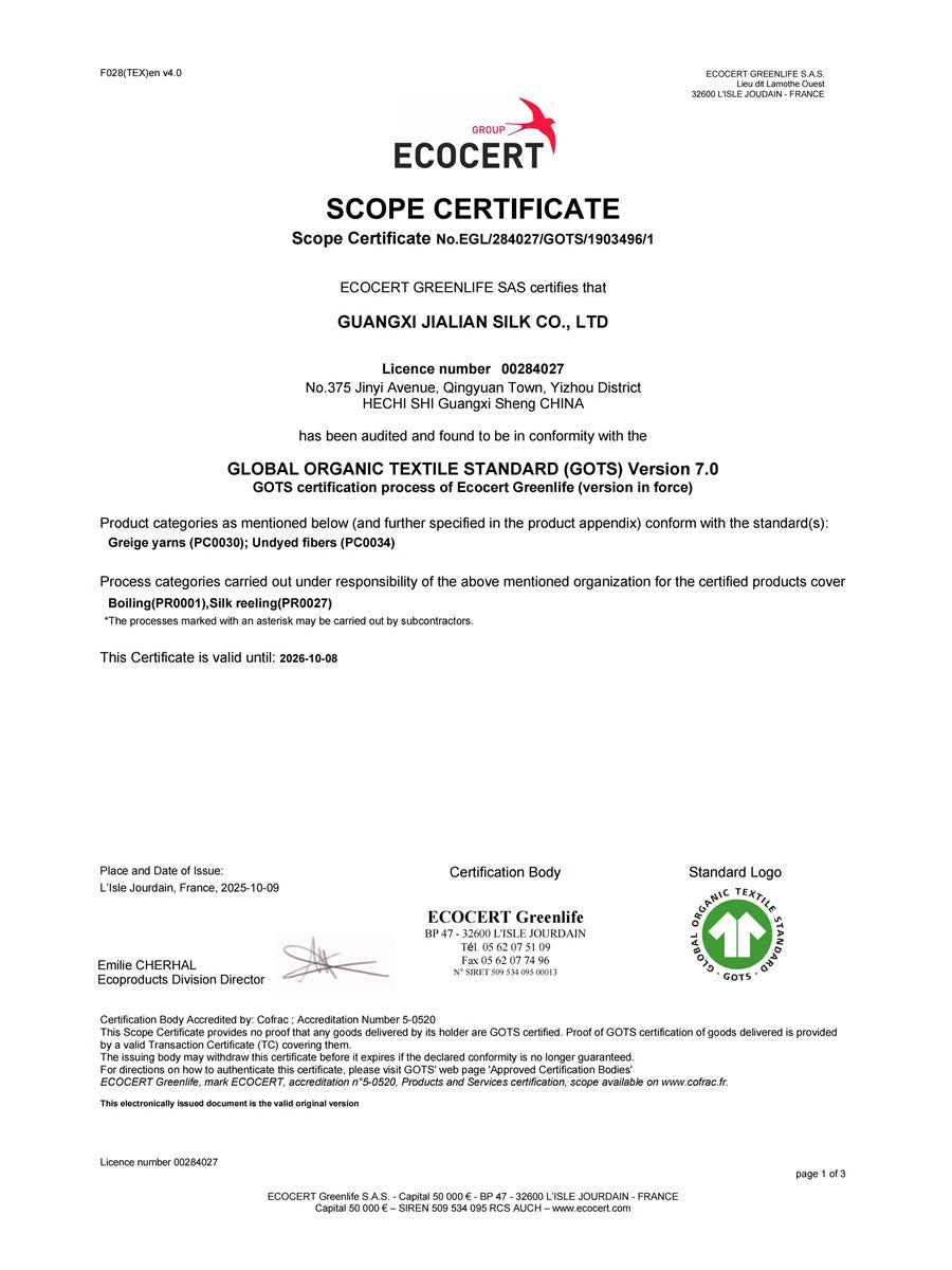 GOTS certification